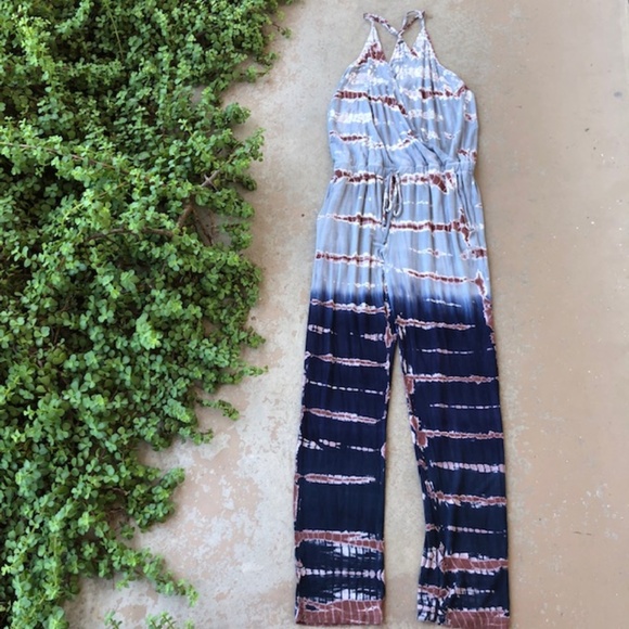 young fabulous and broke tie dye jumpsuit